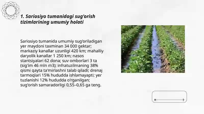 Sariosiyo tumani meliorativ holati 3