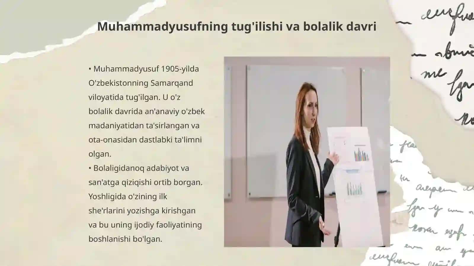 Muhammadyusuf hayoti va ijodi bo'yich 3