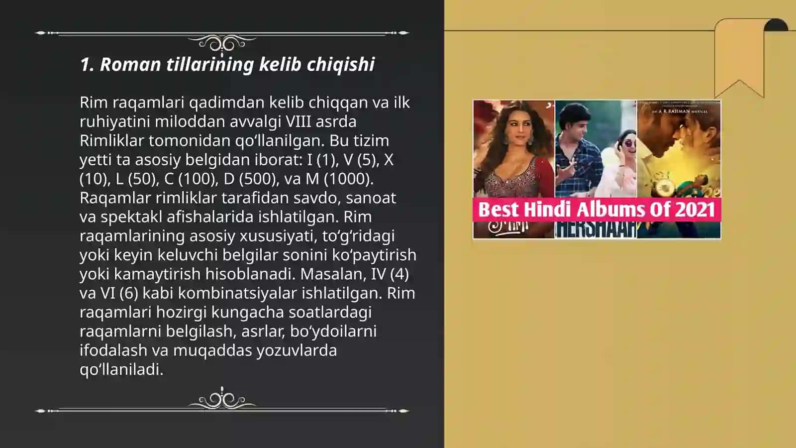 Roman tillarining kelib chiqishi 3
