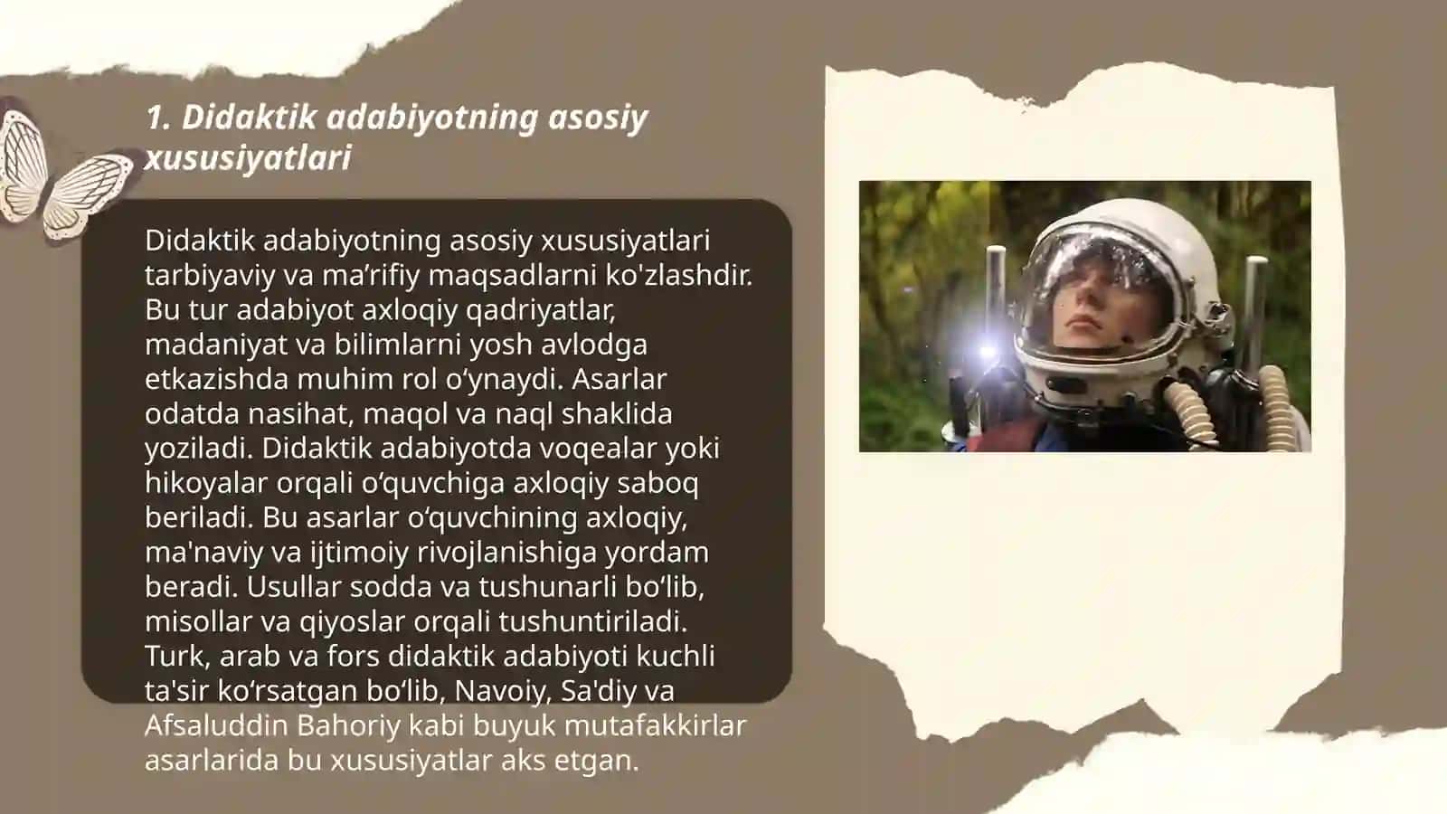 Didaktik,sarguzasht va fantastik asarlar haqida 3