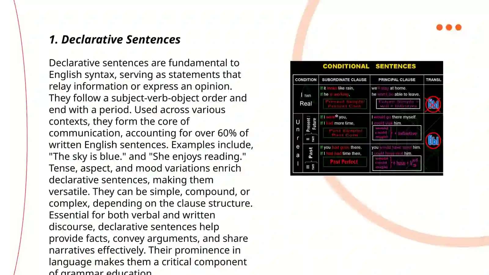 Types of sentences ( hukm turlari) 3