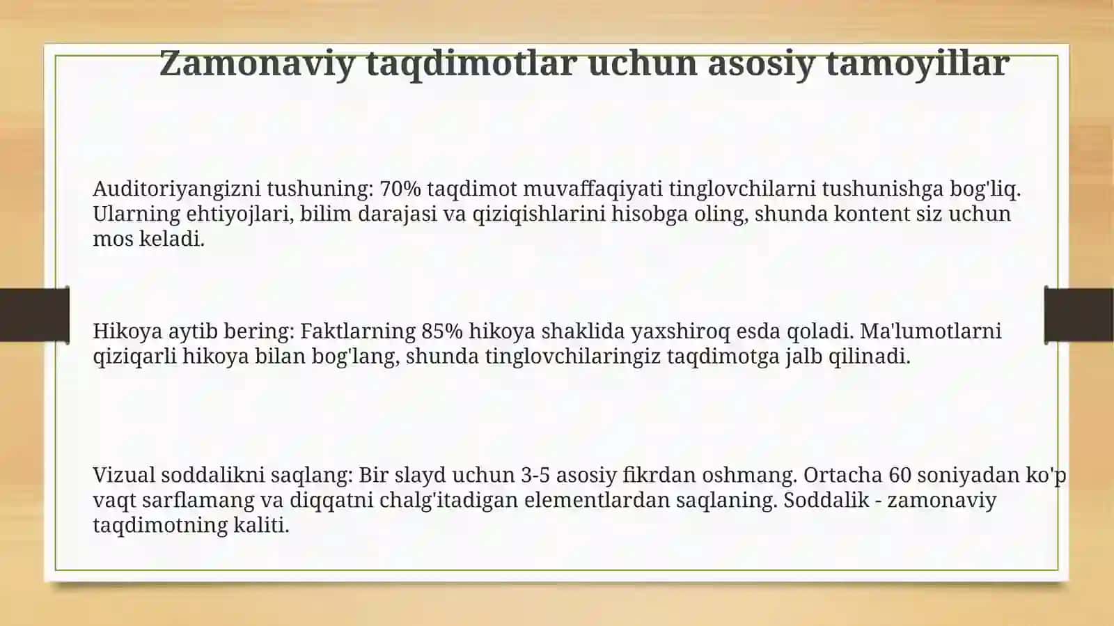 Zamonaviy taqdimotlar yaratish sanati 3