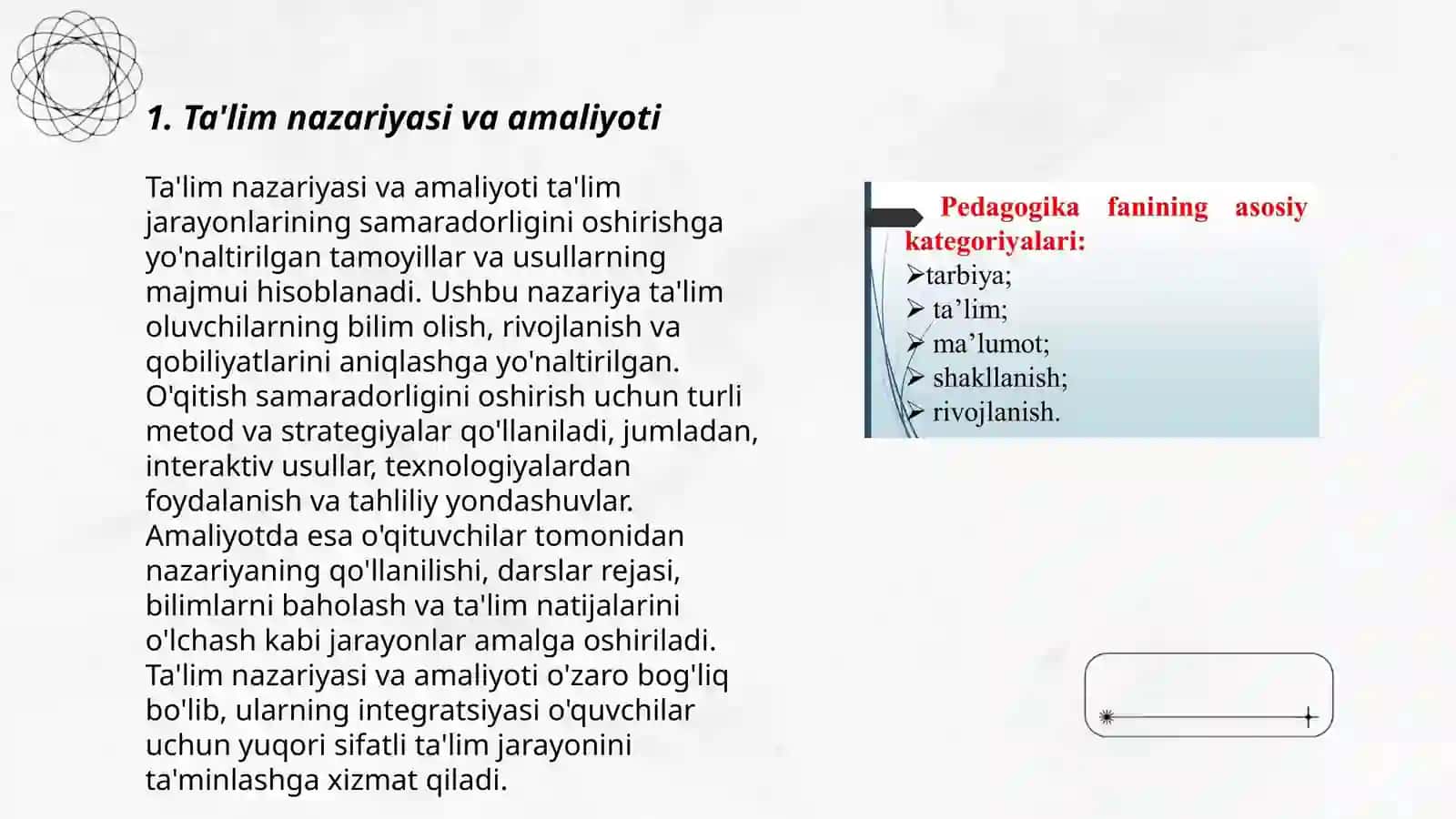 Pedagogika va ijtimoiy pedagogika kategoriyalari 3