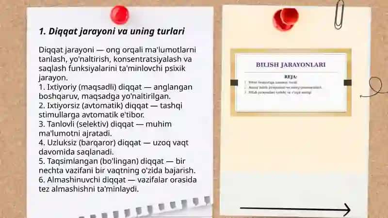 Bilish jarayonlari psisixologiyasi 3