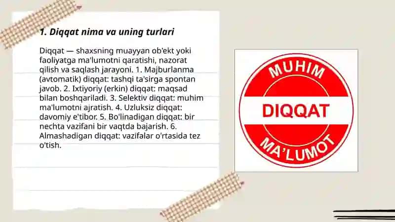 Diqqatning turlari 3