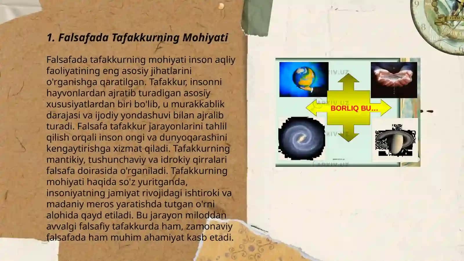 Falsafada tafakkur masalasi 3