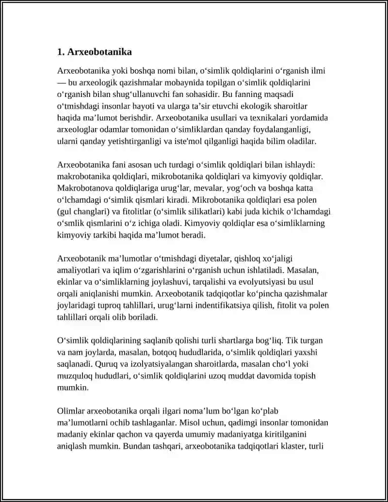 ARXEOLOGIYA FANINING YORDAMCHI TARMOQLARI 3