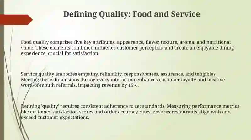 Delivering Exceptional Food and Service Quality 3