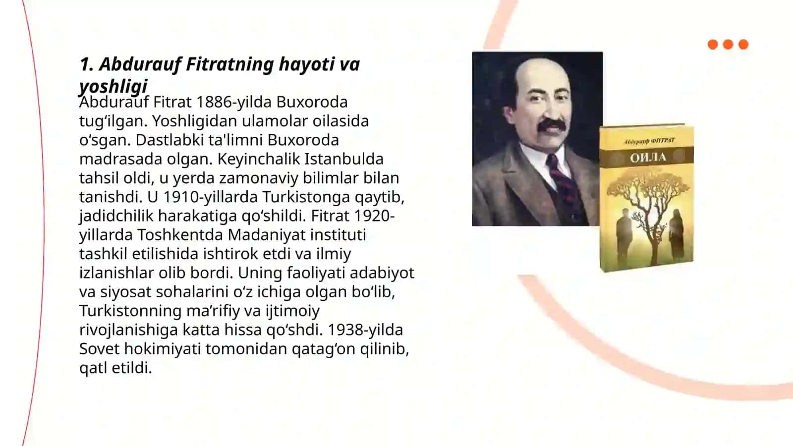 Abdurauf fitratning xayoti va ijodi 3