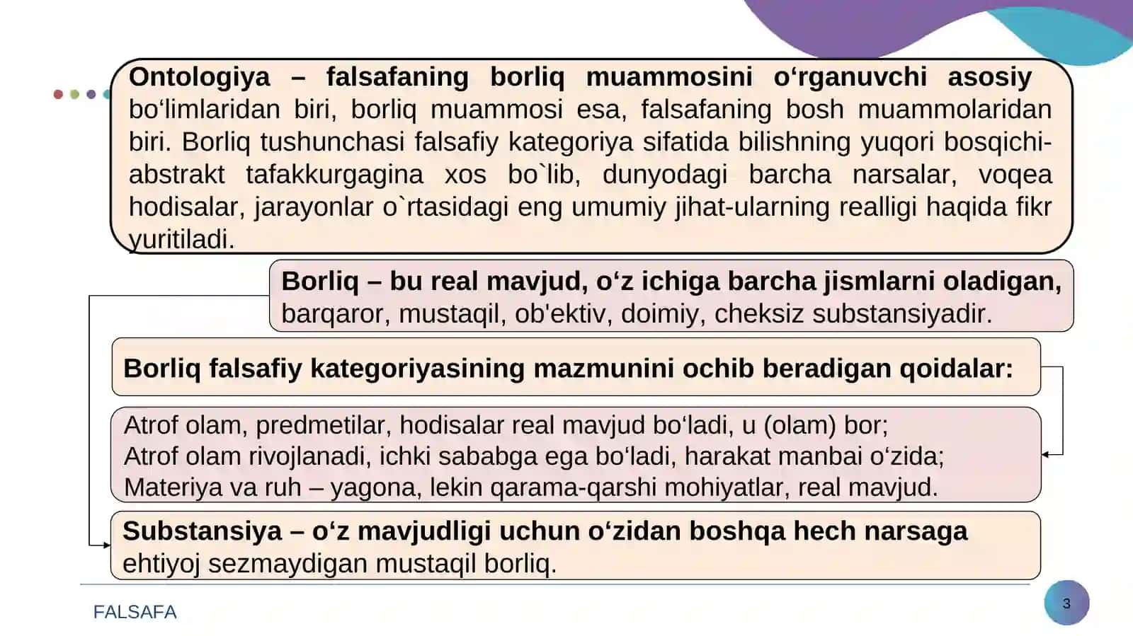 Borliq – falsafakategoriyasi 3