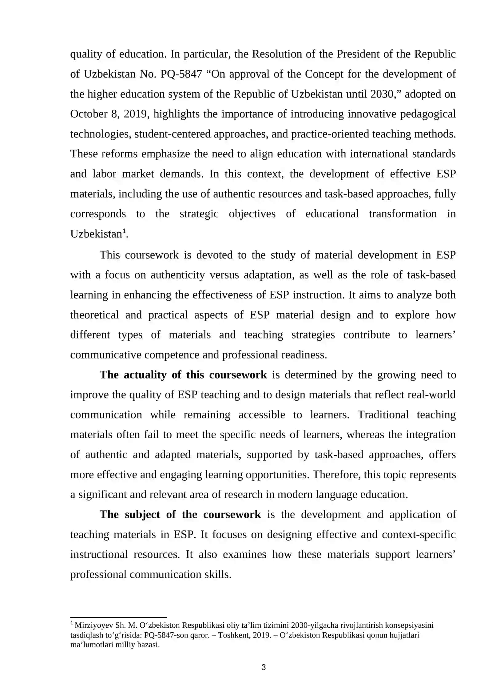 USING TASK-BASED LEARNING IN ESP CLASSROOMS 3