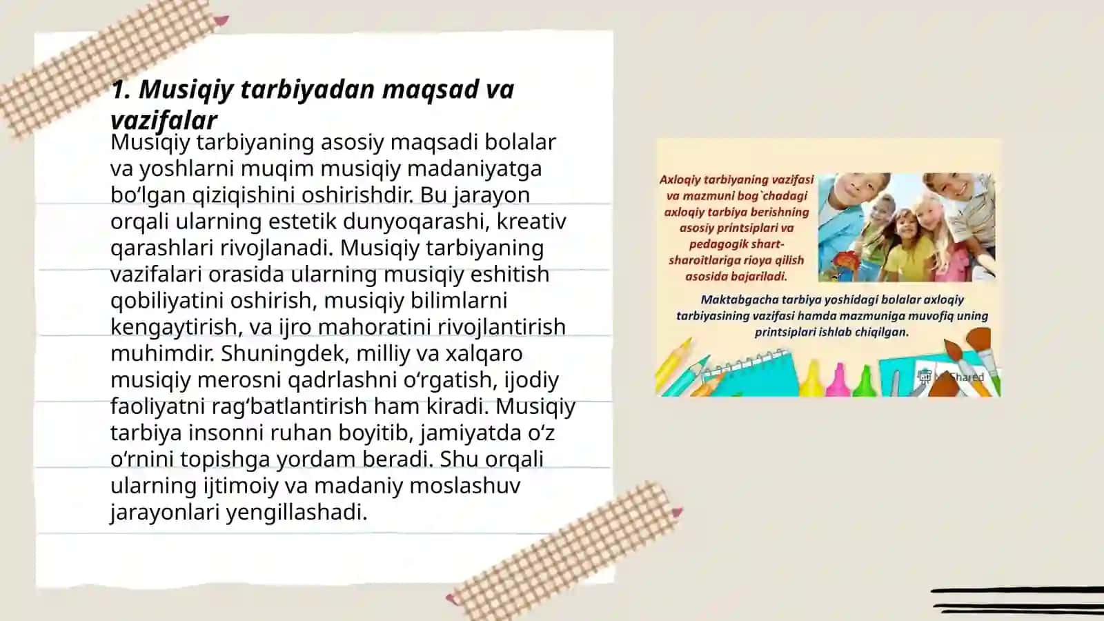 Musiqiy tarbiya va axamiyat 3