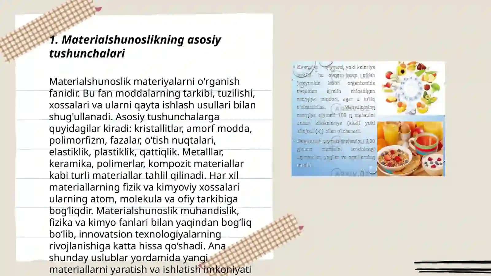 Materialshunoslik faniga kirish 3