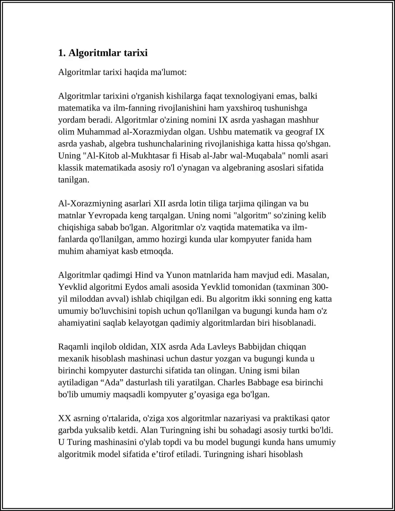 ALGORITMLAR 3