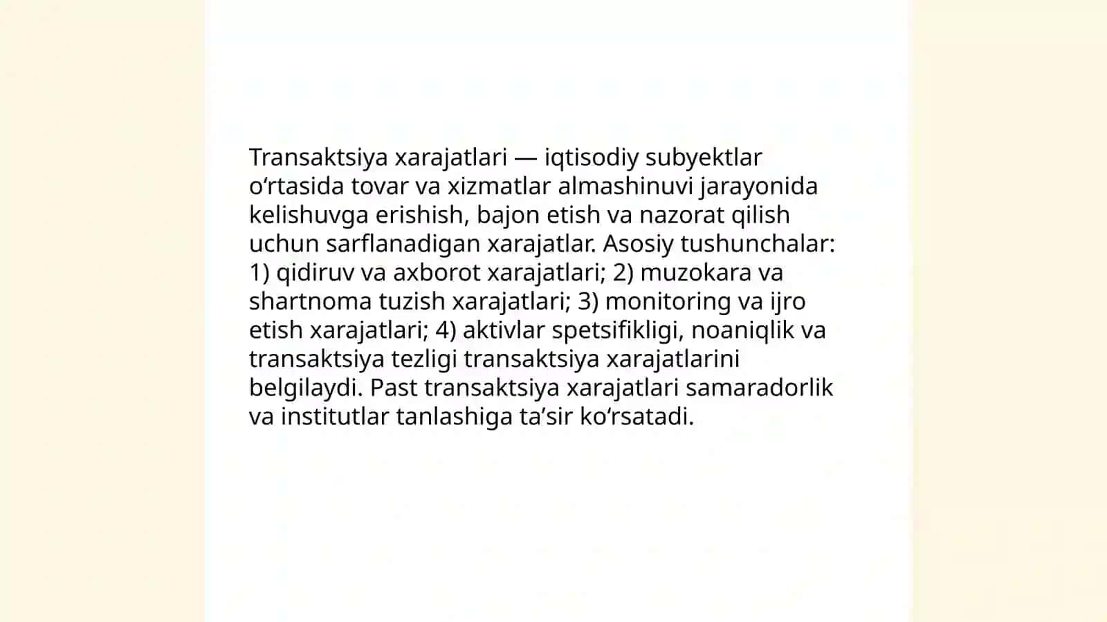 Transaktsiya xarajatlari 3