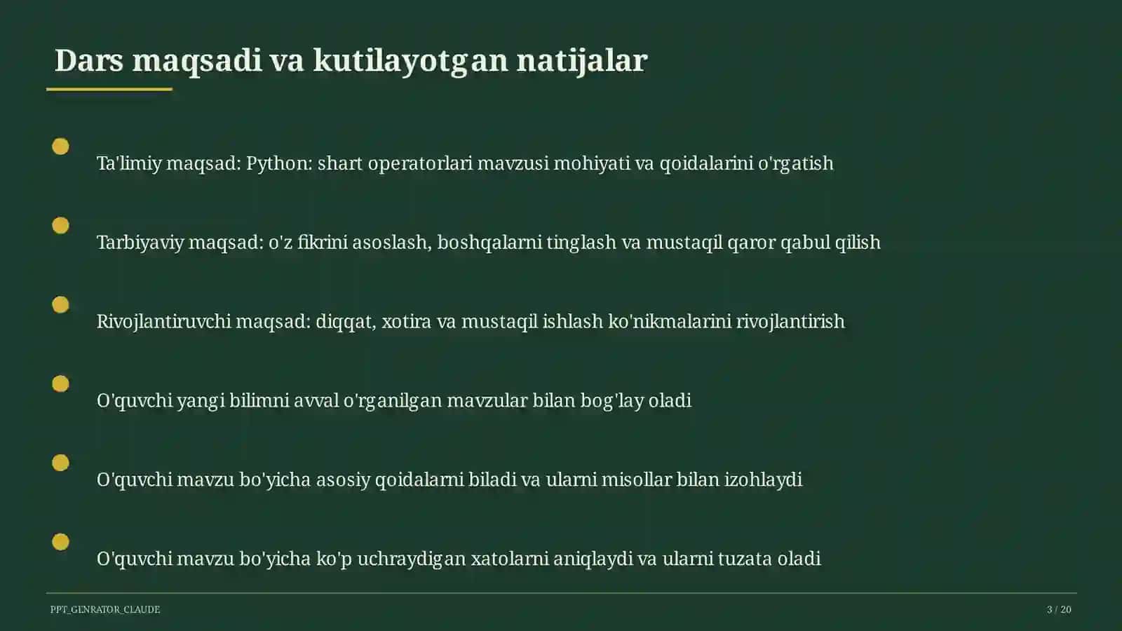 Python: shart operatorlari (8-sinf) 3