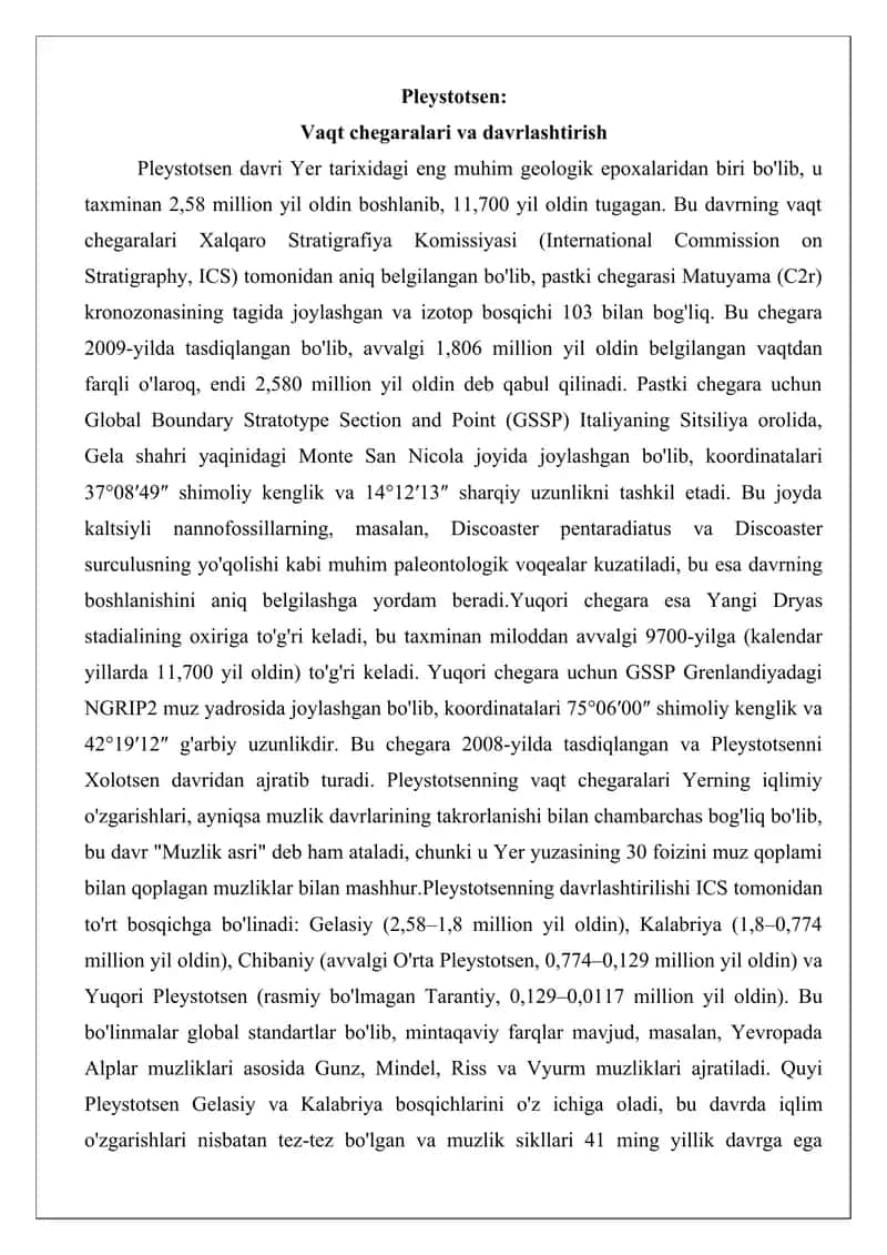 Yevropaning pleystotsen davri iqlimi 3
