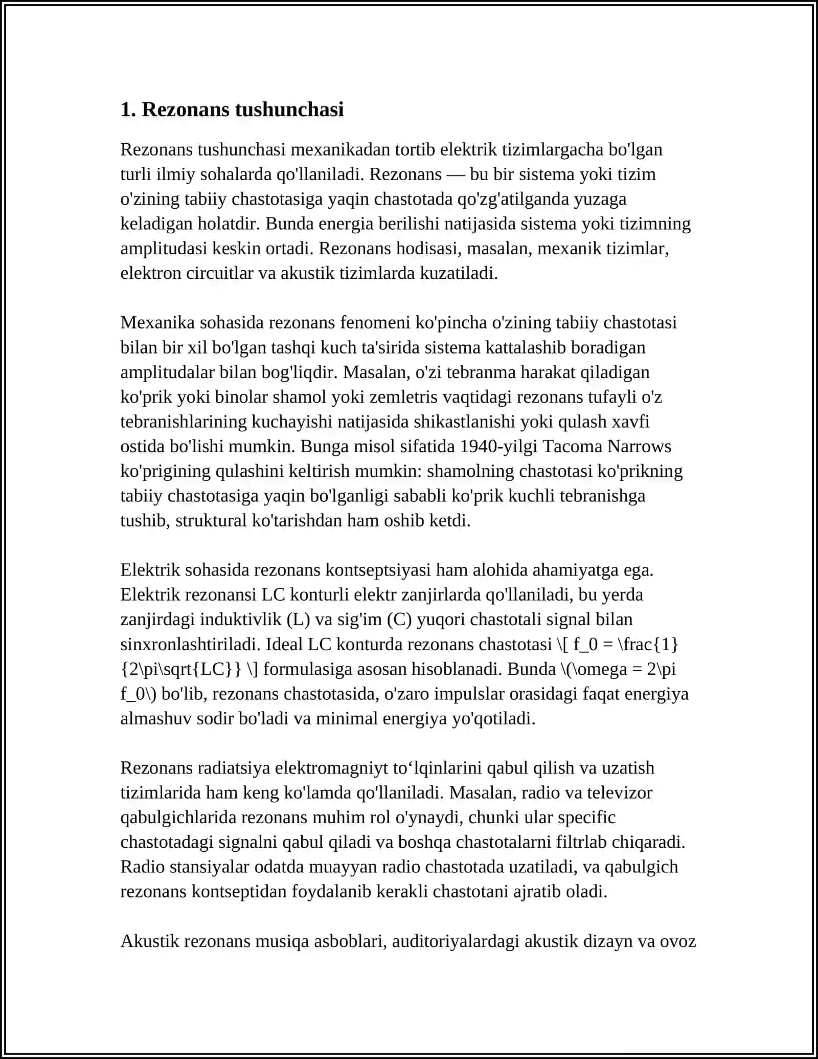 O'ZGARUVCHAN TOK ZANJIRIDAGI REZONANS HODISALAR 3