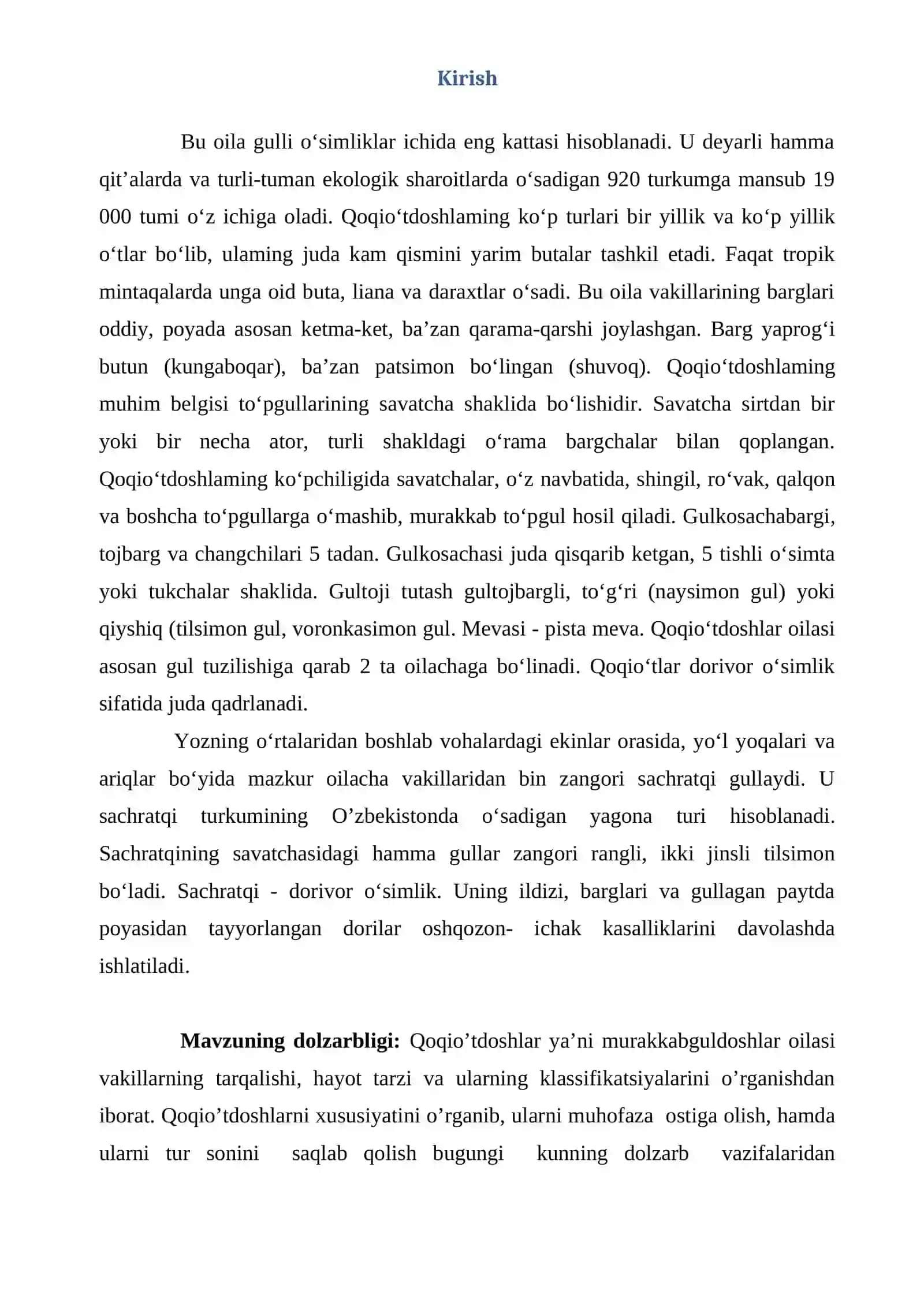 Qoqio’tdoshlar oilasi 3