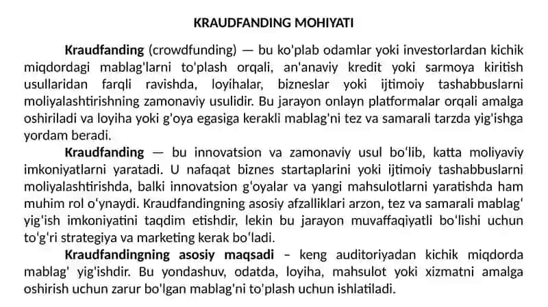 Kraudfanding (crowdfunding) 3