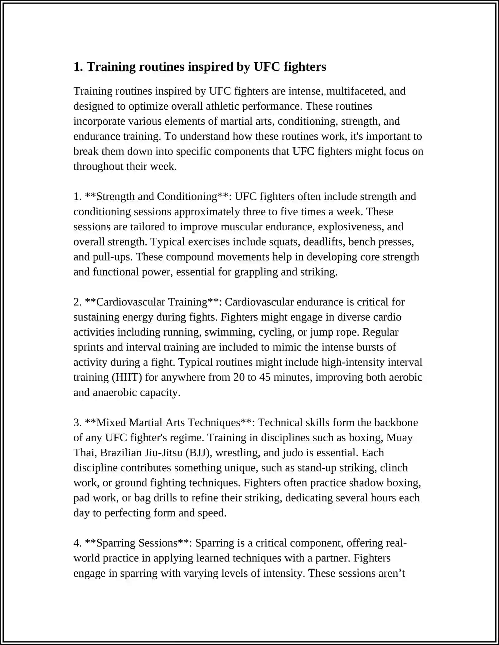 Training Routines Inspired by UFC Fighters 3