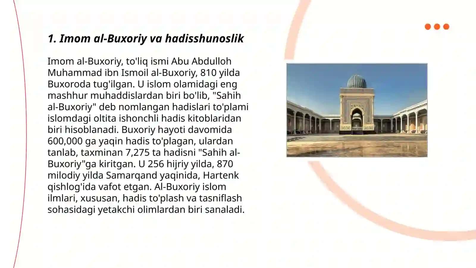 Imom al-Buxoriy va hadisshunoslik 3