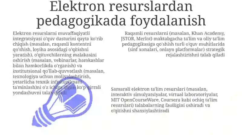 Elektron resurslardan pedagogikada foydalanish 3