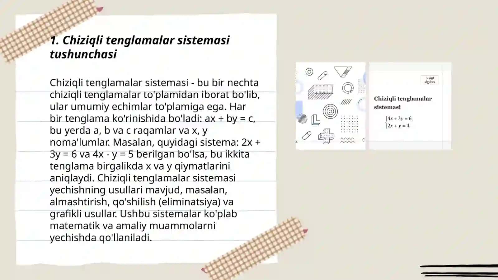 Chiziqli tenglamalar sistemasi 3