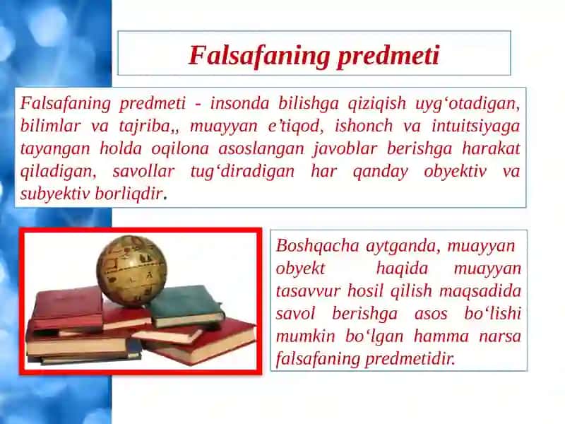 Falsafa fanining predmeti 3