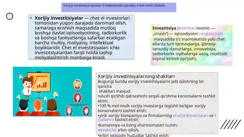 Xorijiy Investitsiya Siyosati 3