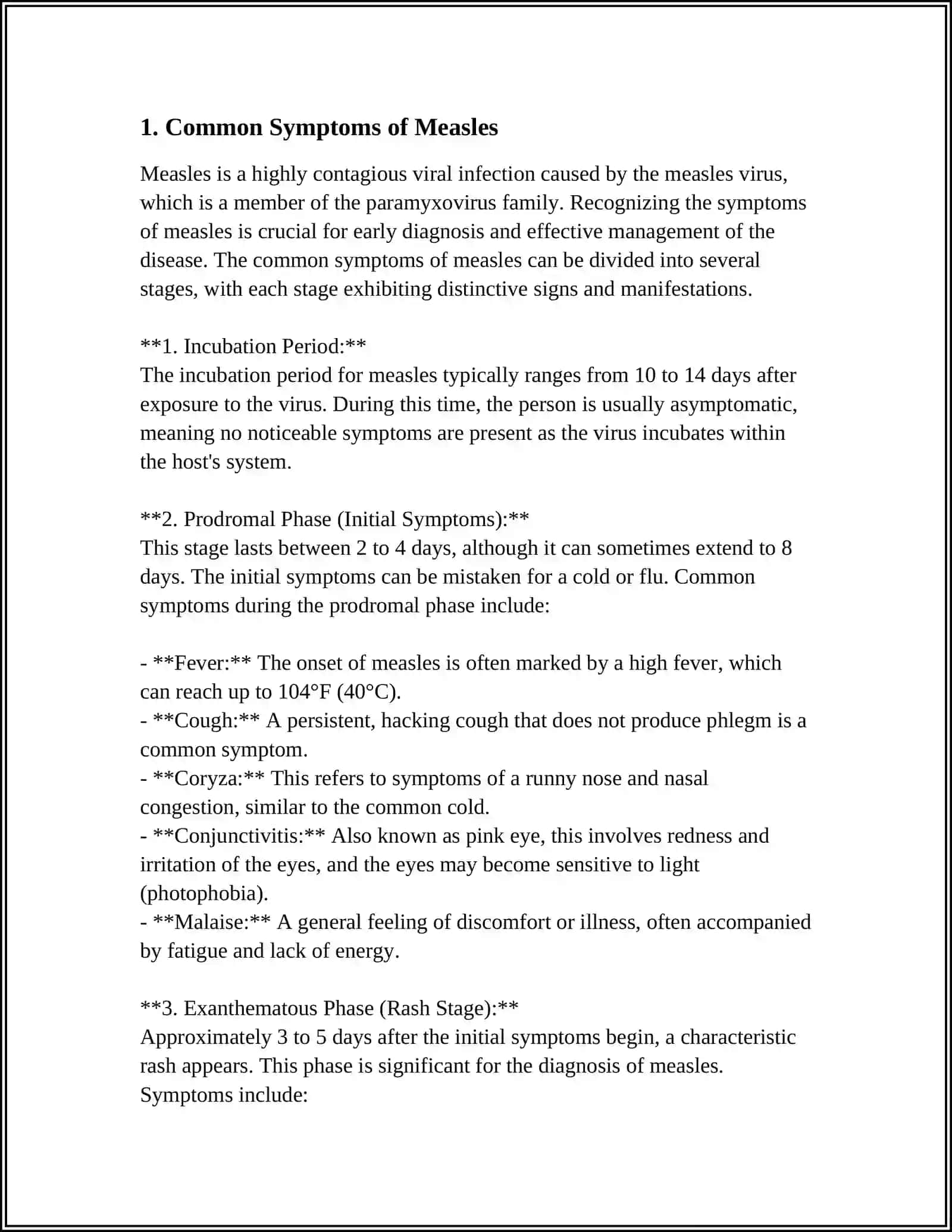 MEASLES:SYMPTOMS AND PREVENTION 3