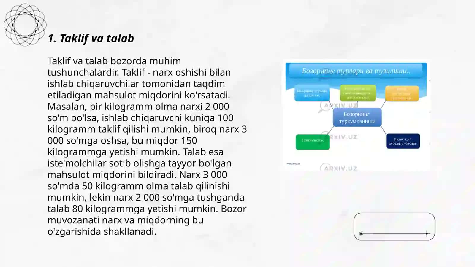 Bozor sharoitida bahoning shakllanishi 3