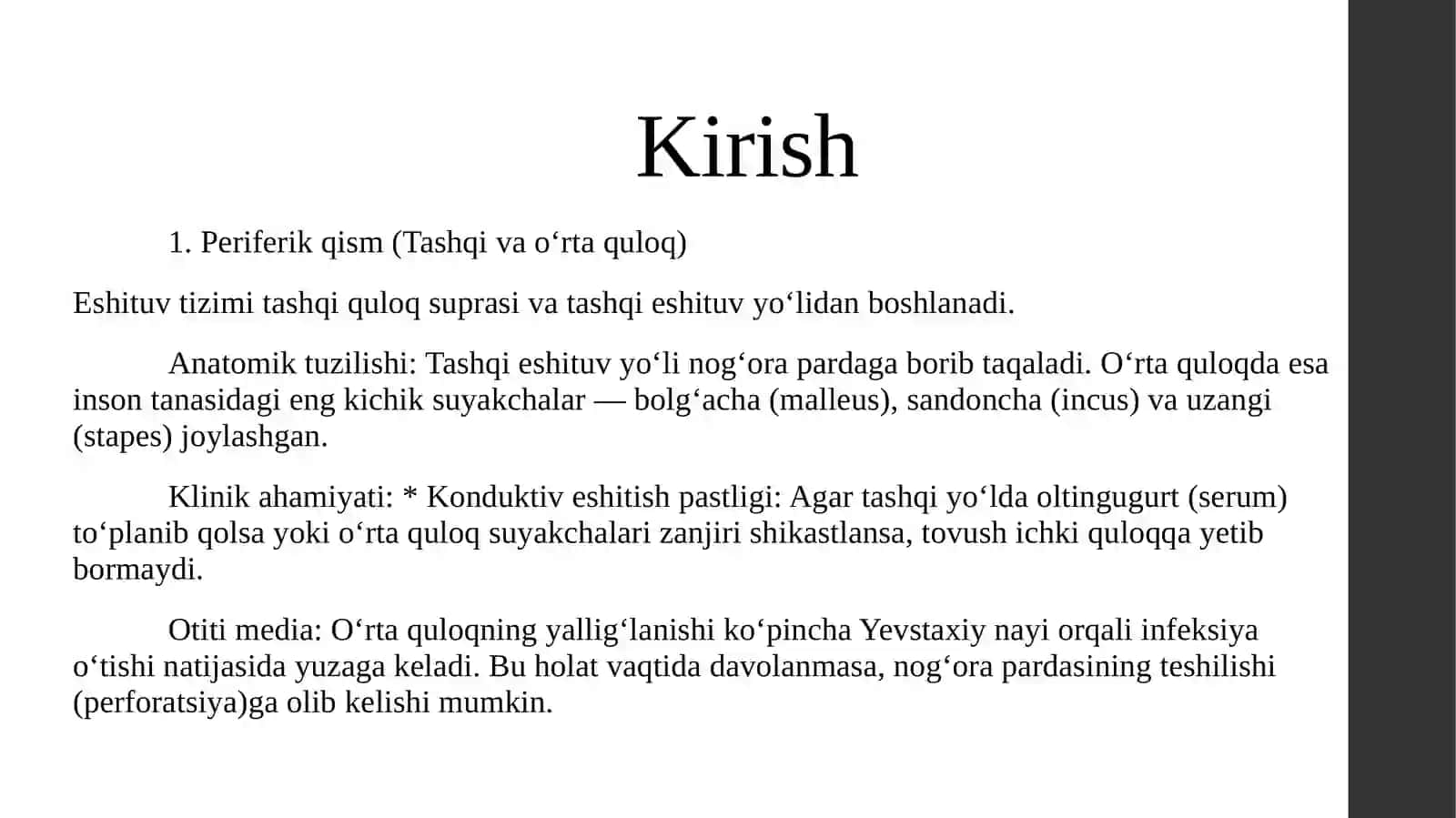 Eshituv yo‘llarining anatomiyasi va ularning klinik ahamiyati 3