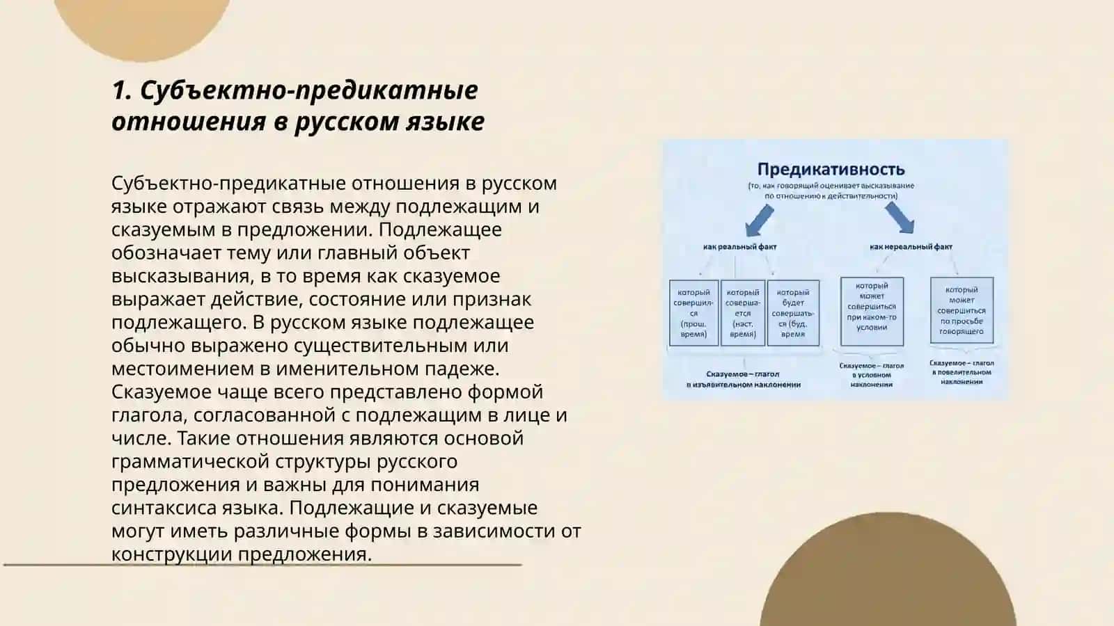 Выражение субьектно-предикатных отношений 3
