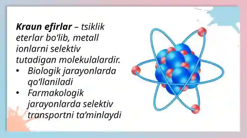 Kraun efirlar - dori vositalari sifatida 3