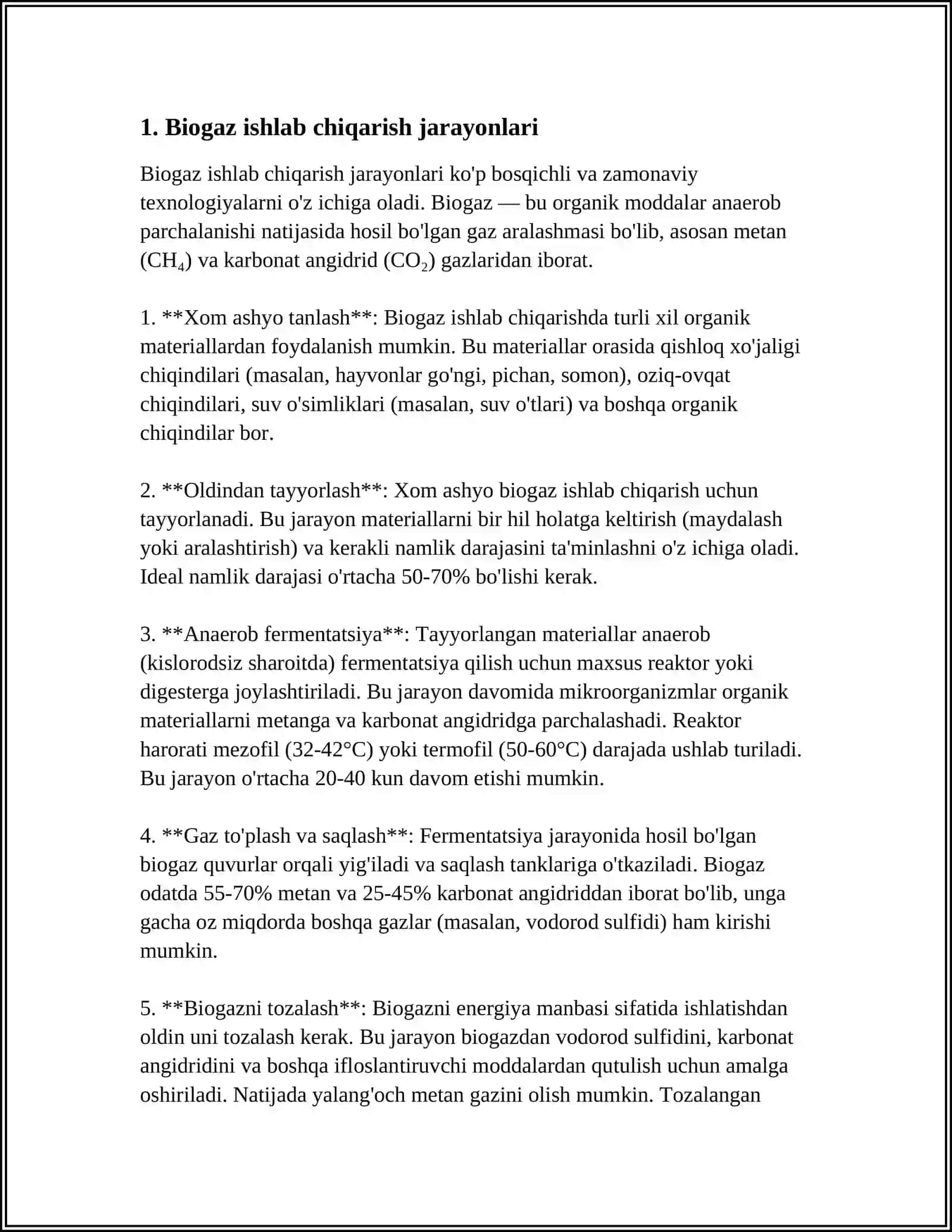 BIOGAZ OLISH TEXNOLOGIYASI 3