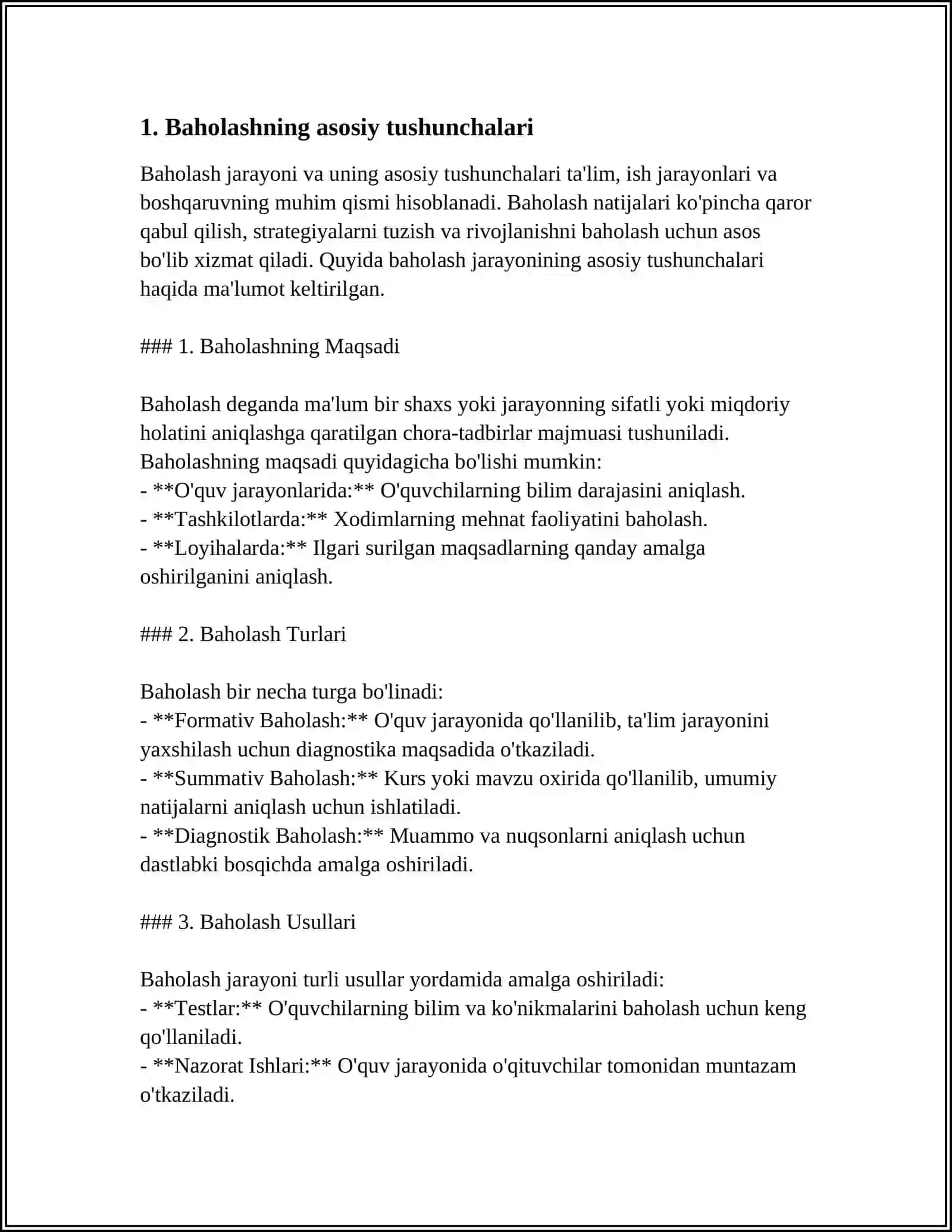 BAHOLASH TAMOYILLARI VA SHAKLLARI 3