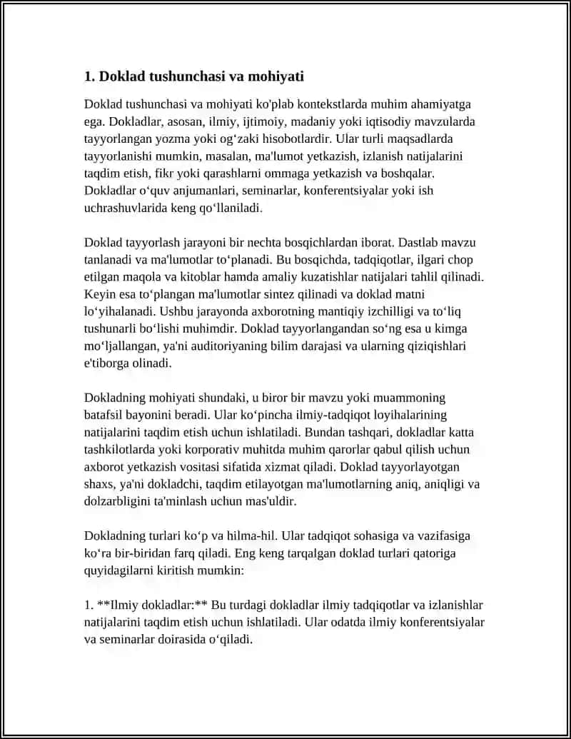 DOKLAD VA UNING TURLARI 3