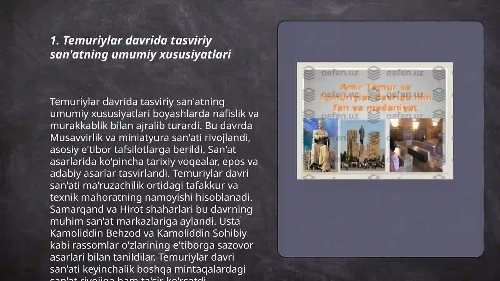 Temuriylar davrida tasviriy san'at 3