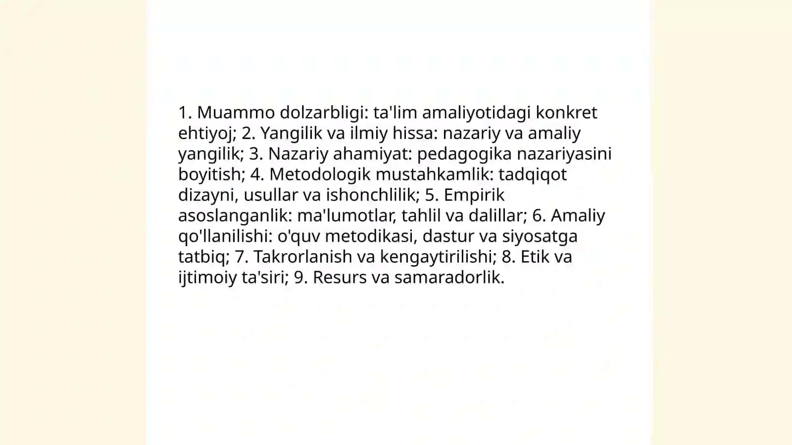 Pedagogik tadqiqotlarning dolzarbligini aniqlash 3