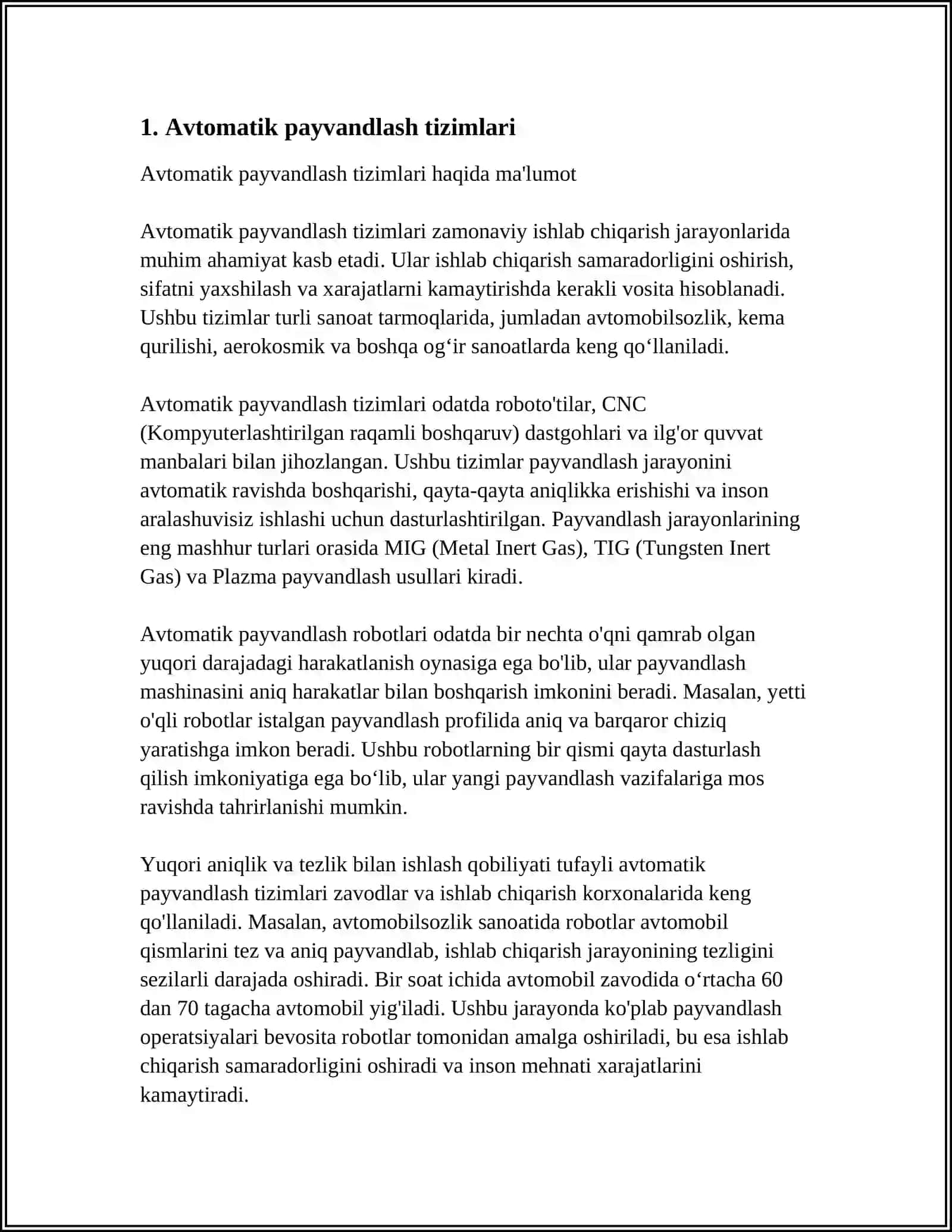 AVTOMATIK PAYVANDLASH ELEKTR TA'MINOTI 3