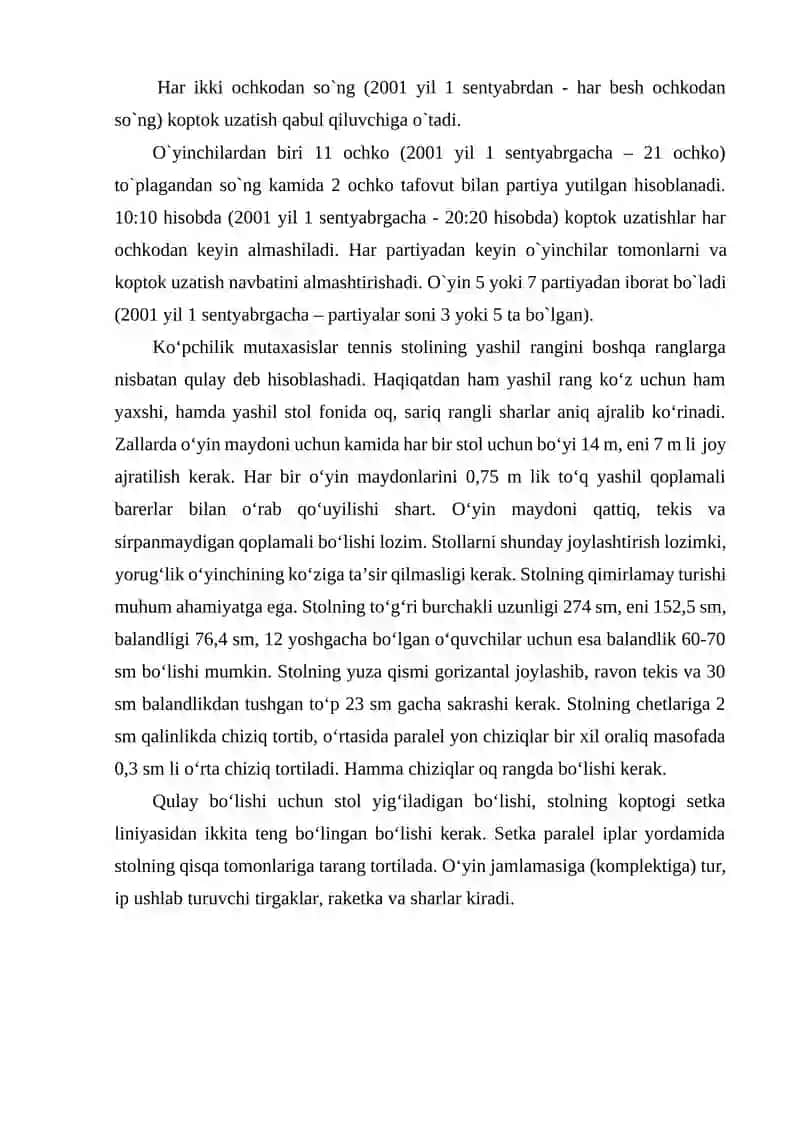 Stol tennisi sporti 3
