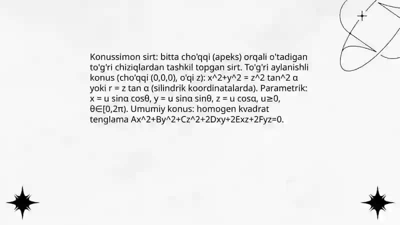 Konussimon sirtlar 3