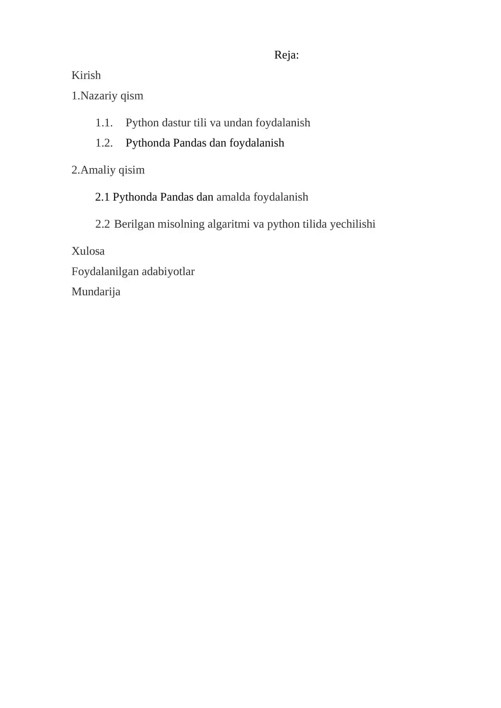 PYTHONDA PANDAS DAN FOYDALANISH KURSI 3