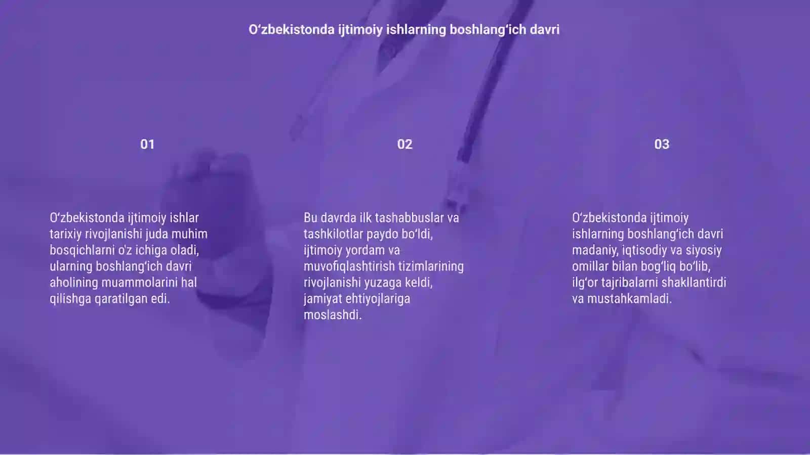 Oʻzbekistonda ijtimoiy ishlar tarixiy rivojlanish bosqichlari 3