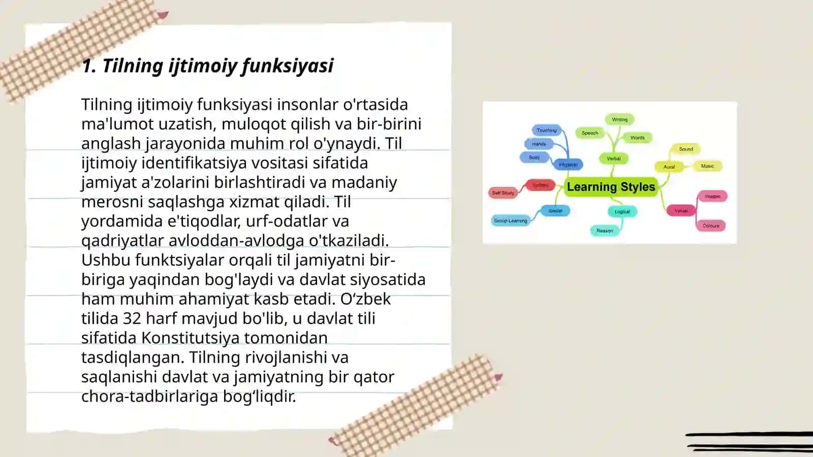 Til va jamiyat mavzusida Presentatsiya 3