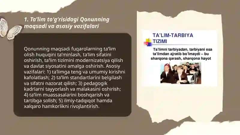 Taʼlim toʻgʻrisida Qonun 3