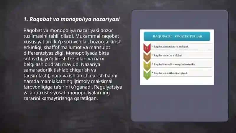 Raqobat va Manapoliya 3