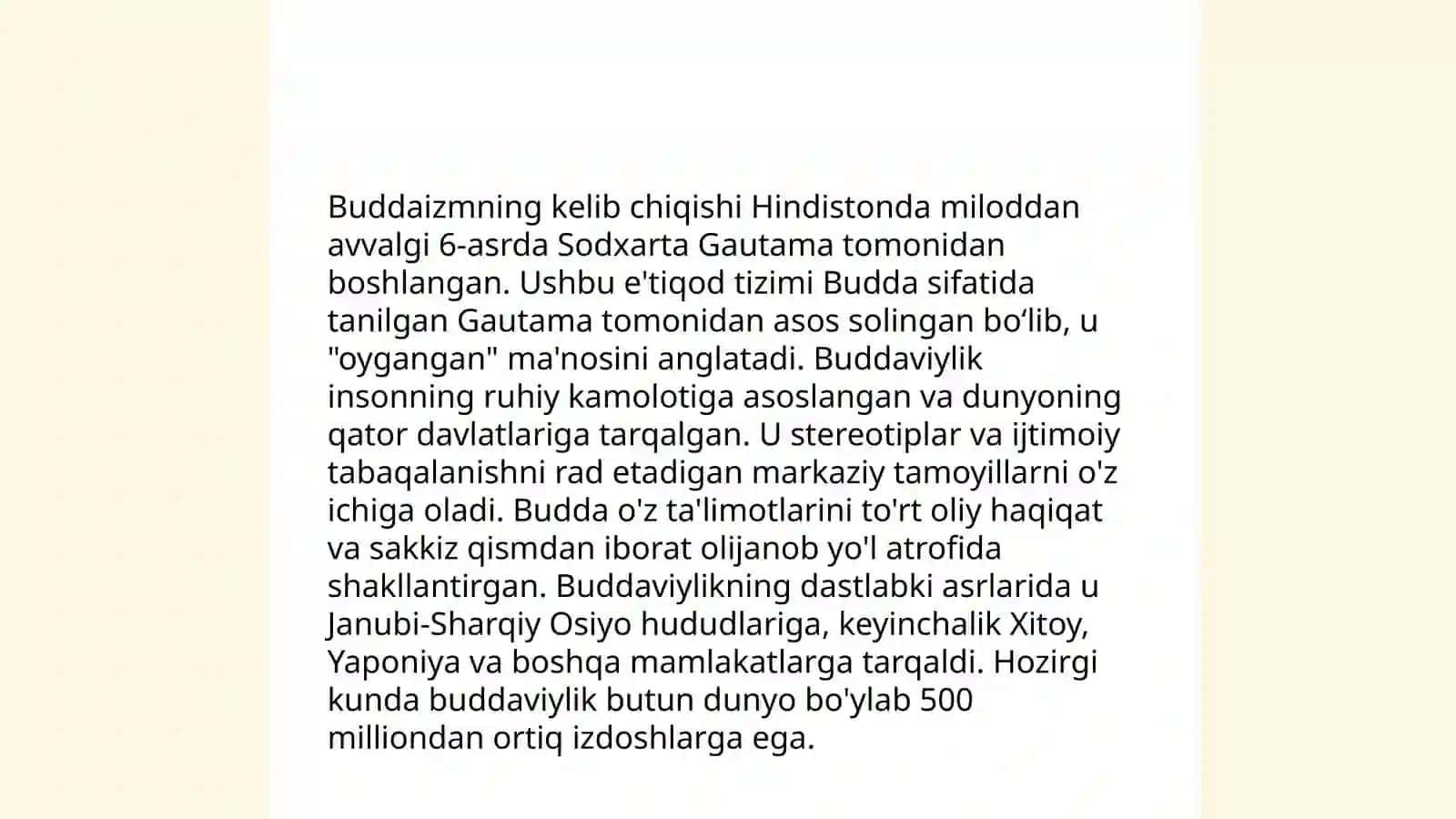Buddaviylikning vujudga kelishi taʼlimoti manbalari 3