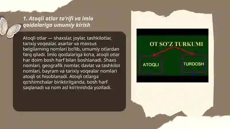 Atoqli otlar va unlilar imlosi 3